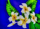 Colorful Polynesian textile, Waikiki, Honolulu, Oahu, Hawaii. Art Print